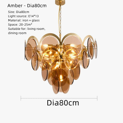 Plafonnier moderne en verre fumé style nordique tendance — LZ4X9QJ