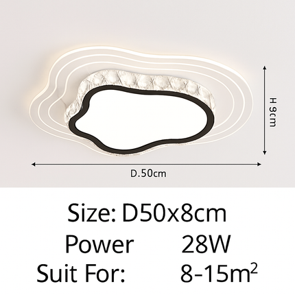 Plafonnier nordique luxueux en cristal design simple — LZ4X9QJ