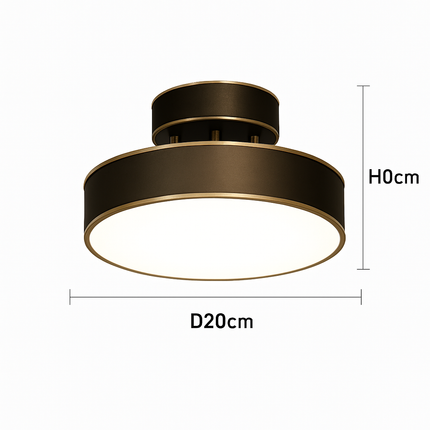 Plafonnier LED rond au design nordique simple — LZ4X9P2