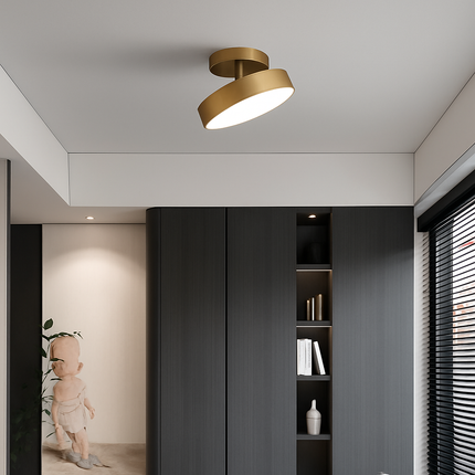 Plafonnier LED rond au design nordique simple — LZ4X9P2