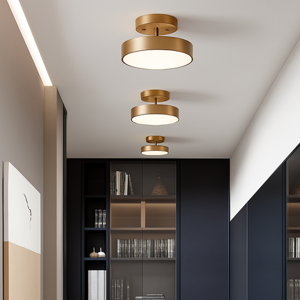 Plafonnier LED rond au design nordique simple — LZ4X9P2
