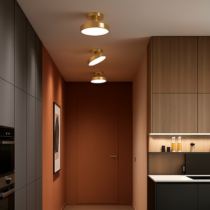 Plafonnier LED rond au design nordique simple — LZ4X9P2