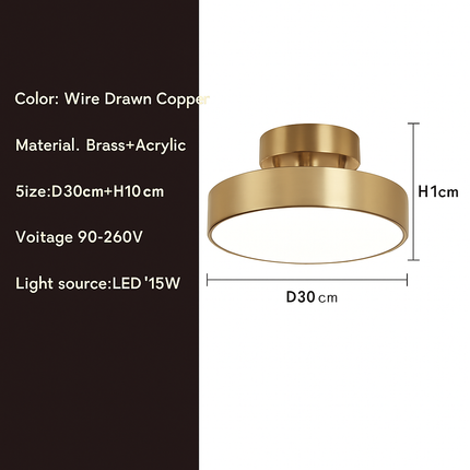 Plafonnier LED rond au design nordique simple — LZ4X9P2
