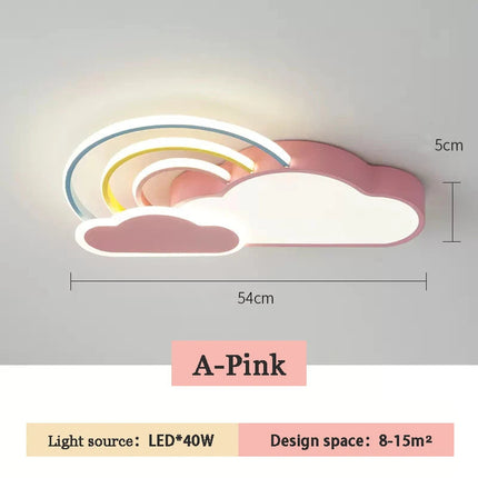 Plafonnier nuage arc-en-ciel décoratif pour chambre d’enfant — LZ4X9J