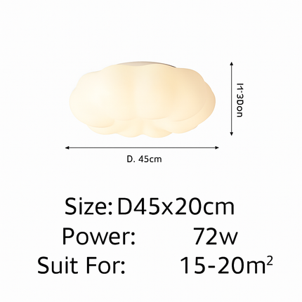 Plafonnier créatif en forme de nuage pour chambre d’enfant — LZ4X9T2