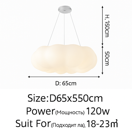 Plafonnier créatif en forme de nuage pour chambre d’enfant — LZ4X9T2