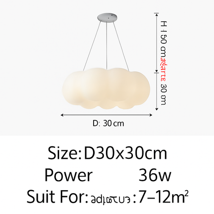 Plafonnier créatif en forme de nuage pour chambre d’enfant — LZ4X9T2