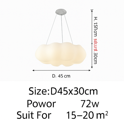 Plafonnier créatif en forme de nuage pour chambre d’enfant — LZ4X9T2