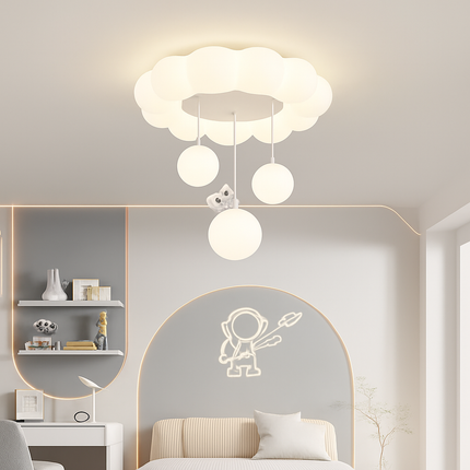 Plafonnier enfant nuage avec lapin et ours pour chambre — LZ4X9B