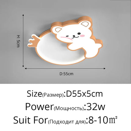Plafonnier enfant design ours mignon pour décoration intérieure — LZ4N7Q2