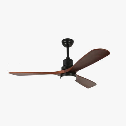 Plafonnier rétro en bois avec ventilateur et éclairage LED intégré — LZ4P9X