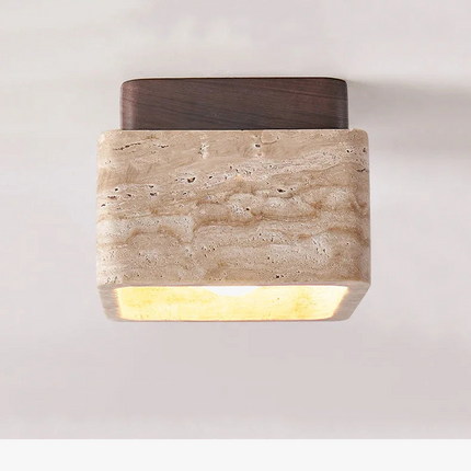 Plafonnier rétro en pierre de grotte au design silencieux et surprenant — LZ4X9T