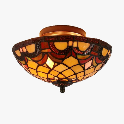 Plafonnier rétro en verre pour éclairage chic européen — LZ4G7XQ