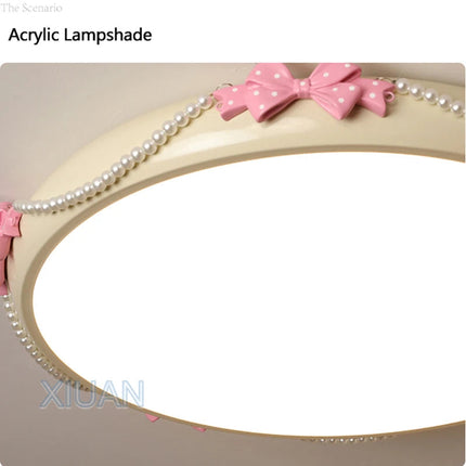 Plafonnier romantique en perles pour chambre de princesse — LZ4N7Q2