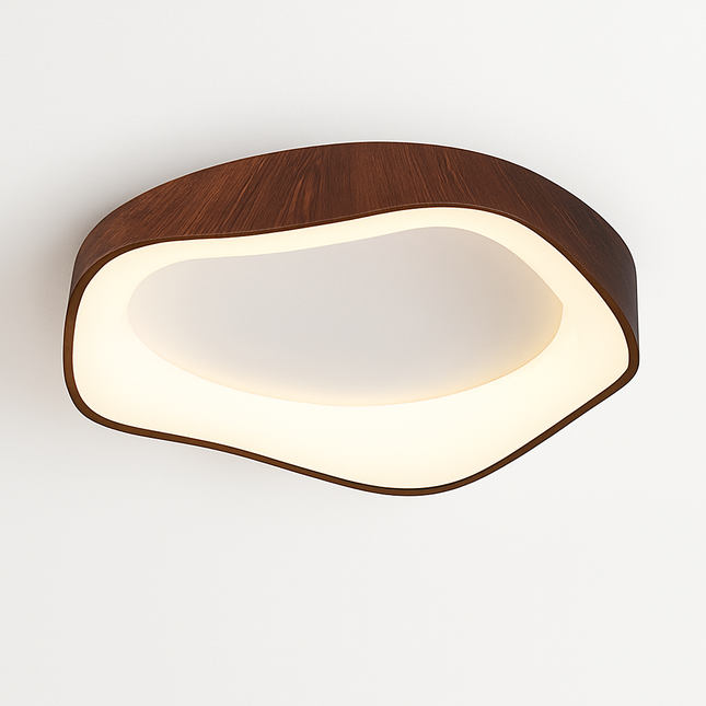 Plafonnier rond en bois au style moderne — LZ4X9J