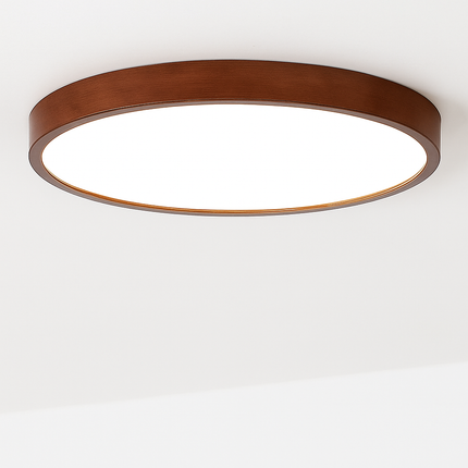 Plafonnier rond en bois au design nordique pour intérieur moderne — LZ4X9T2