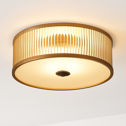 Plafonnier rond en cuivre style américain — LZ4X9M