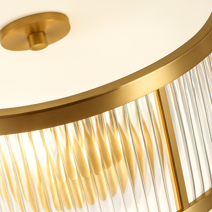 Plafonnier rond en cuivre style américain — LZ4X9M