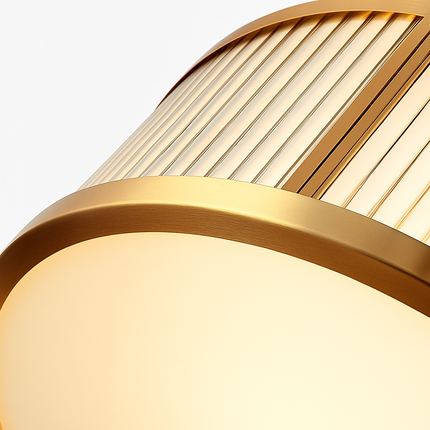Plafonnier rond en cuivre style américain — LZ4X9M