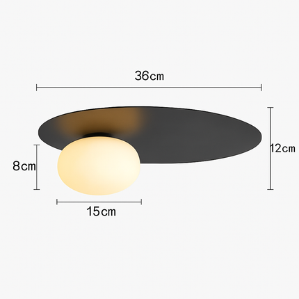 Plafonnier rond moderne en métal — LZ4X9P2