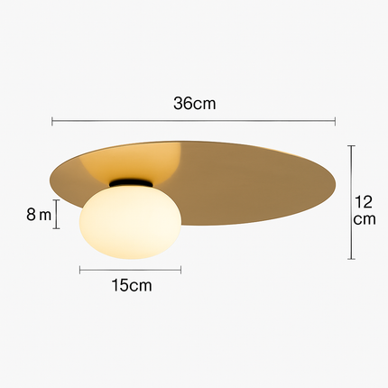 Plafonnier rond moderne en métal — LZ4X9P2