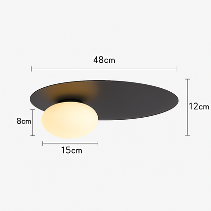 Plafonnier rond moderne en métal — LZ4X9P2