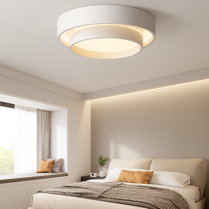 Plafonnier LED rond blanc design pour cuisine et chambre — LZ4X9P