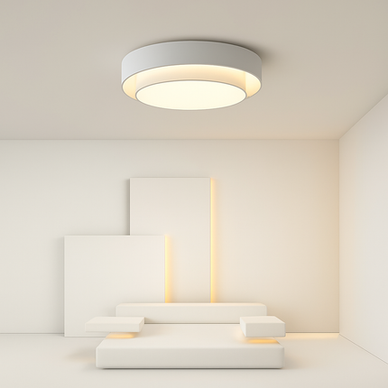 Plafonnier LED rond blanc design pour cuisine et chambre — LZ4X9P