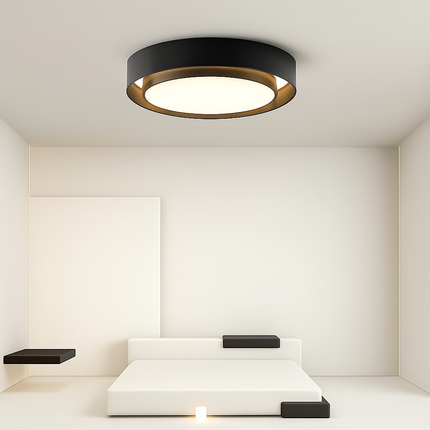 Plafonnier LED rond blanc design pour cuisine et chambre — LZ4X9P