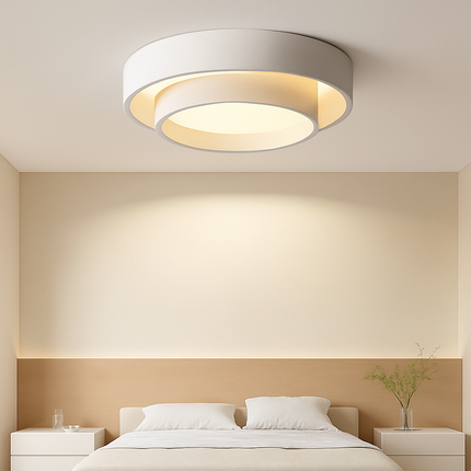 Plafonnier LED rond blanc design pour cuisine et chambre — LZ4X9P