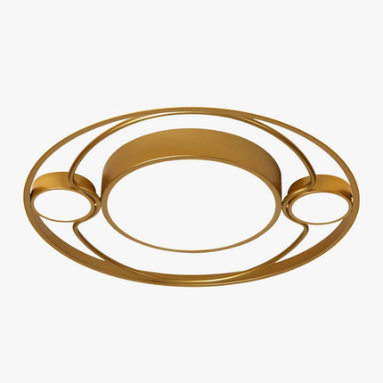 Plafonnier LED rond doré avec télécommande pour toutes pièces — LZ4P9XJ2