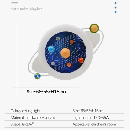 plafonnier sandyha pour enfants avec astronautes et planètes led