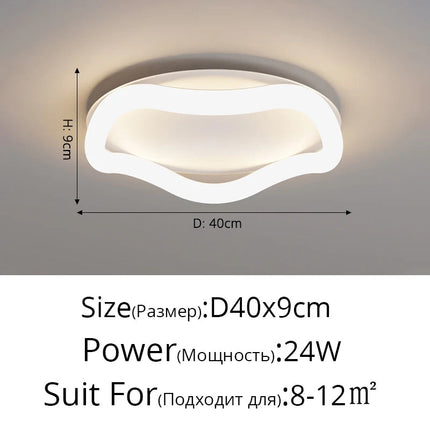 Plafonnier intérieur simple avec télécommande et intensité réglable — LZ4T9Q2