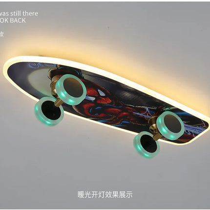 Plafonnier à intensité variable motif skateboard pour chambre enfant — LZ4X9T