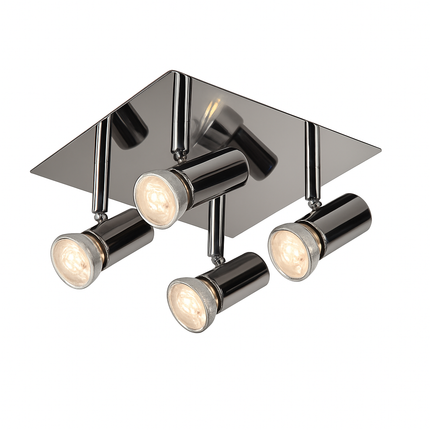 Plafonnier LED à spots orientables finition chromée satinée — LZ4X9J