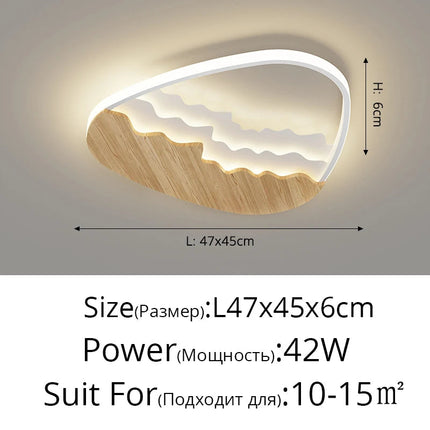 Plafonnier moderne minimaliste style bois pour intérieur — LZ4X9T