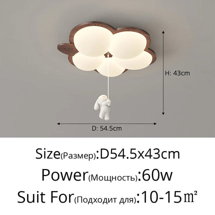 Plafonnier rétro wabi-sabi lapin pour éclairage intérieur chaleureux — LZ4X9P2Q