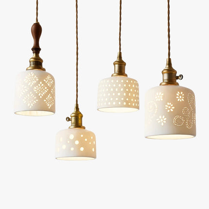 Suspension en céramique moderne à motif floral nordique — LZ4X9P