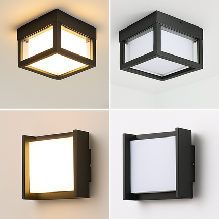 Plafonnier étanche rond et carré pour extérieur et jardin — LZ4X9P