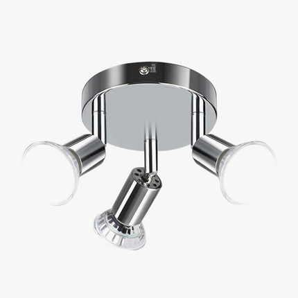 Plafonnier triple spot finition chrome noir brillant GU10 — LZ4X9P