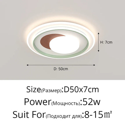 Plafonnier ultra-fin en mangue française avec protection oculaire intégrale — LZ4X9P2