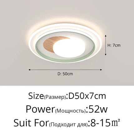 Plafonnier ultra-fin en mangue française avec protection oculaire intégrale — LZ4X9P2