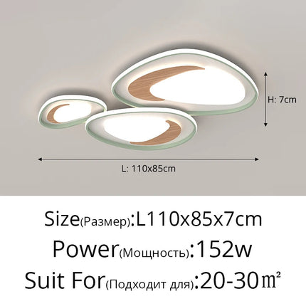 Plafonnier ultra-fin en mangue française avec protection oculaire intégrale — LZ4X9P2