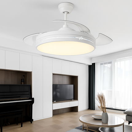 Plafonnier ventilateur lumineux pour espaces intérieurs et restaurants — LZ4G7XQ
