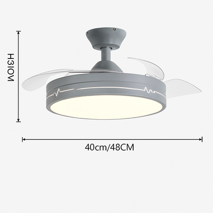 Plafonnier ventilateur lumineux pour espaces intérieurs et restaurants — LZ4G7XQ