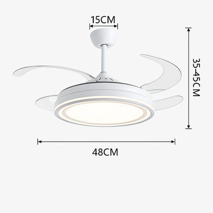 Plafonnier ventilateur silencieux avec éclairage intégré — LZ4X9P2