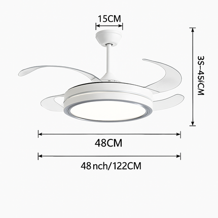 Plafonnier ventilateur silencieux avec éclairage intégré — LZ4X9P2