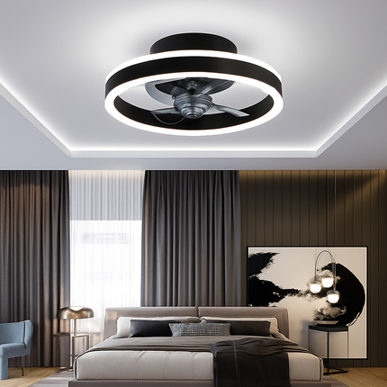 Plafonnier ventilateur lumineux dimmable avec télécommande décoratif — LZ4X9P