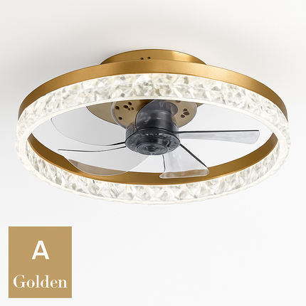 Plafonnier ventilateur lumineux dimmable avec télécommande décoratif — LZ4X9P