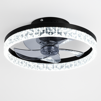 Plafonnier ventilateur lumineux dimmable avec télécommande décoratif — LZ4X9P
